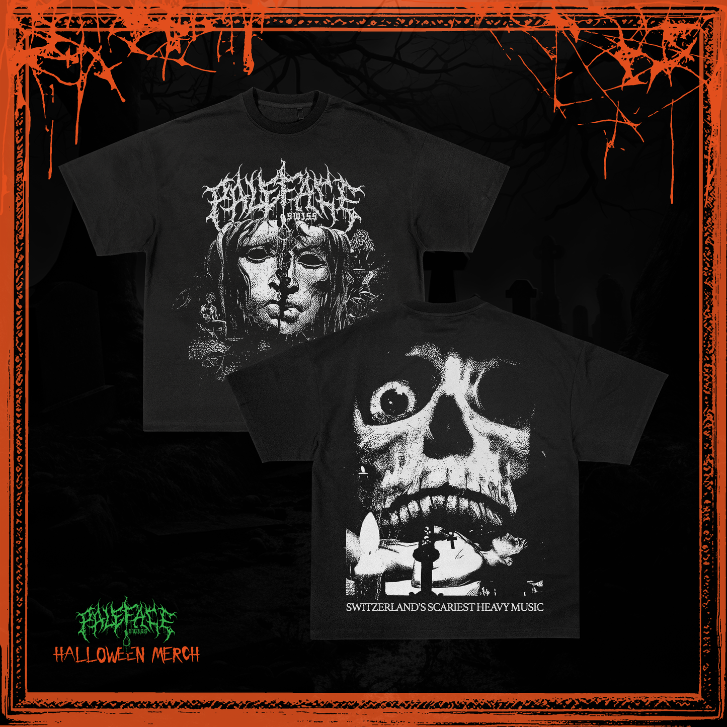 "SCARY SWISS" HALLOWEEN WASHED OUT SHIRT